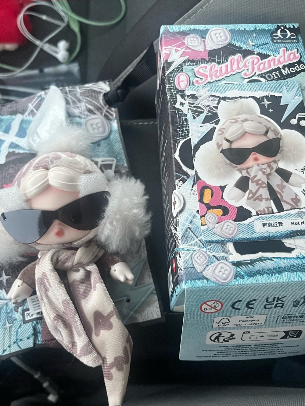 POP Mart Skullpanda Off Mode Not Now Plush Doll Pendant